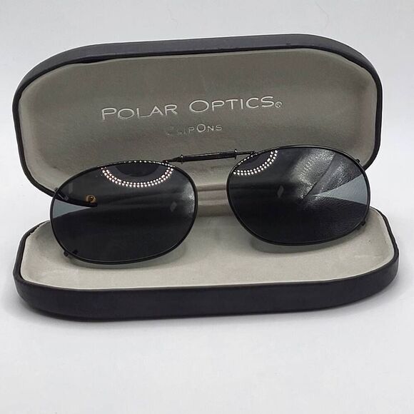Polar Optics Clip On Sunglasses Lenses in original case - Picture 3 of 4